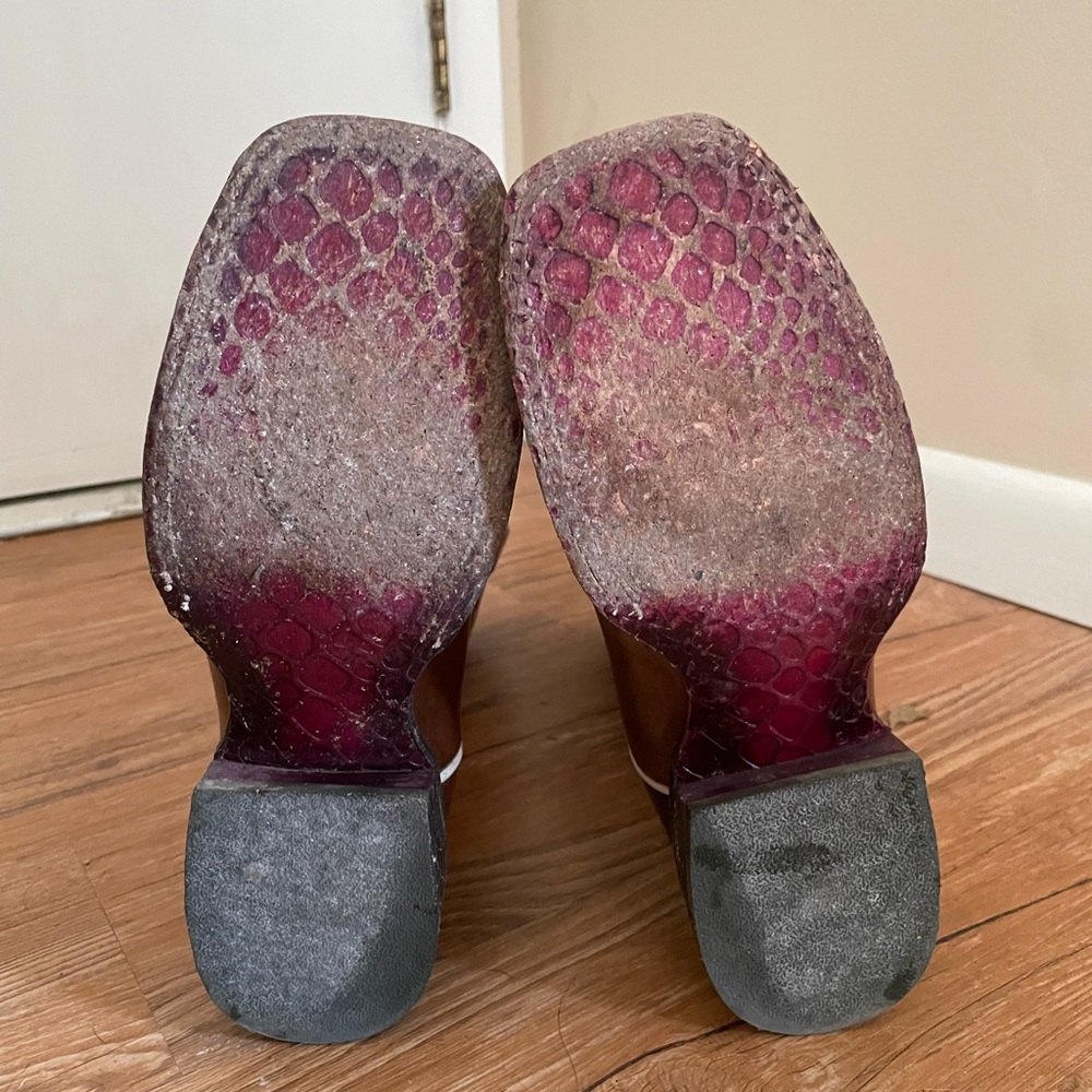 Ariat Brown and Pink Floral Cowboy Boots - Picture 5 of 5